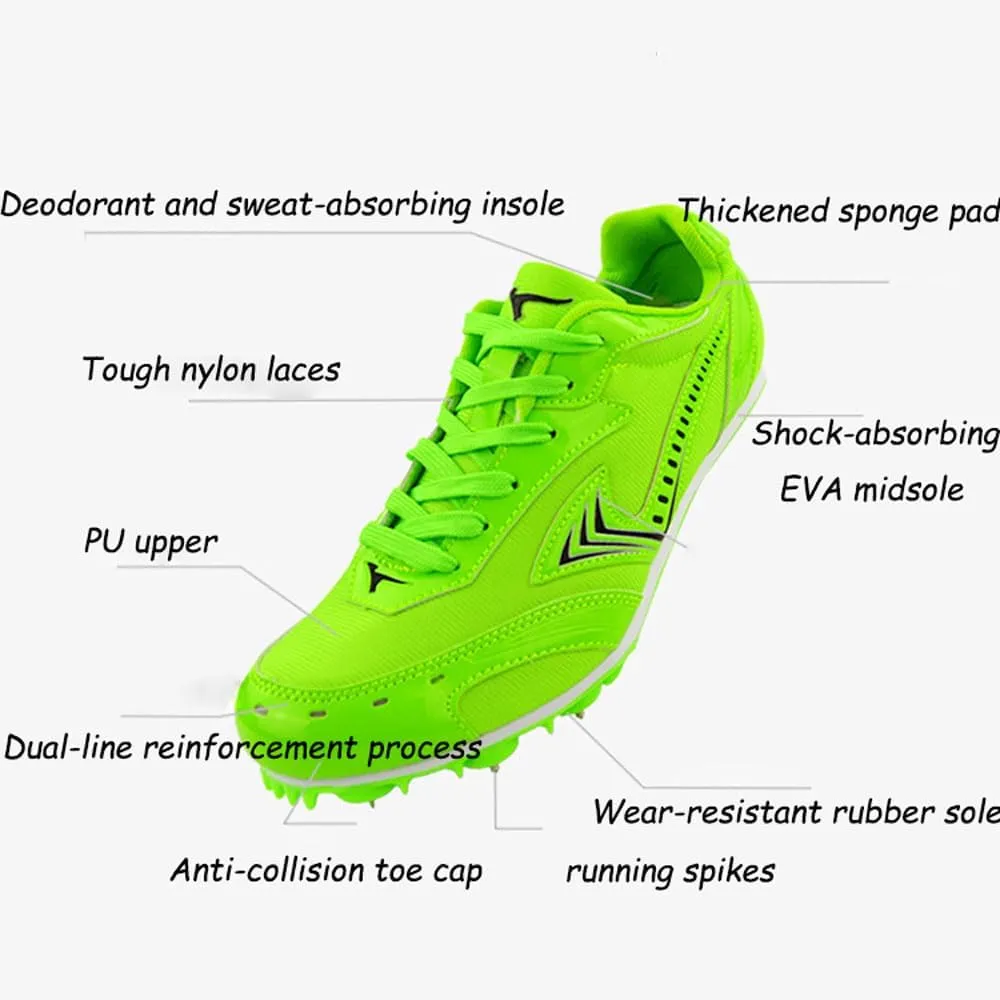 Adult Sprint Spikes Shoes Athletic Spikes Shoes 7 Nails Breathable Anti-Slip Running Trainers Mesh Lightweight Unisex for Men Women, Track & Field, competitions, Long Jump, high Jump, 35-45 EU