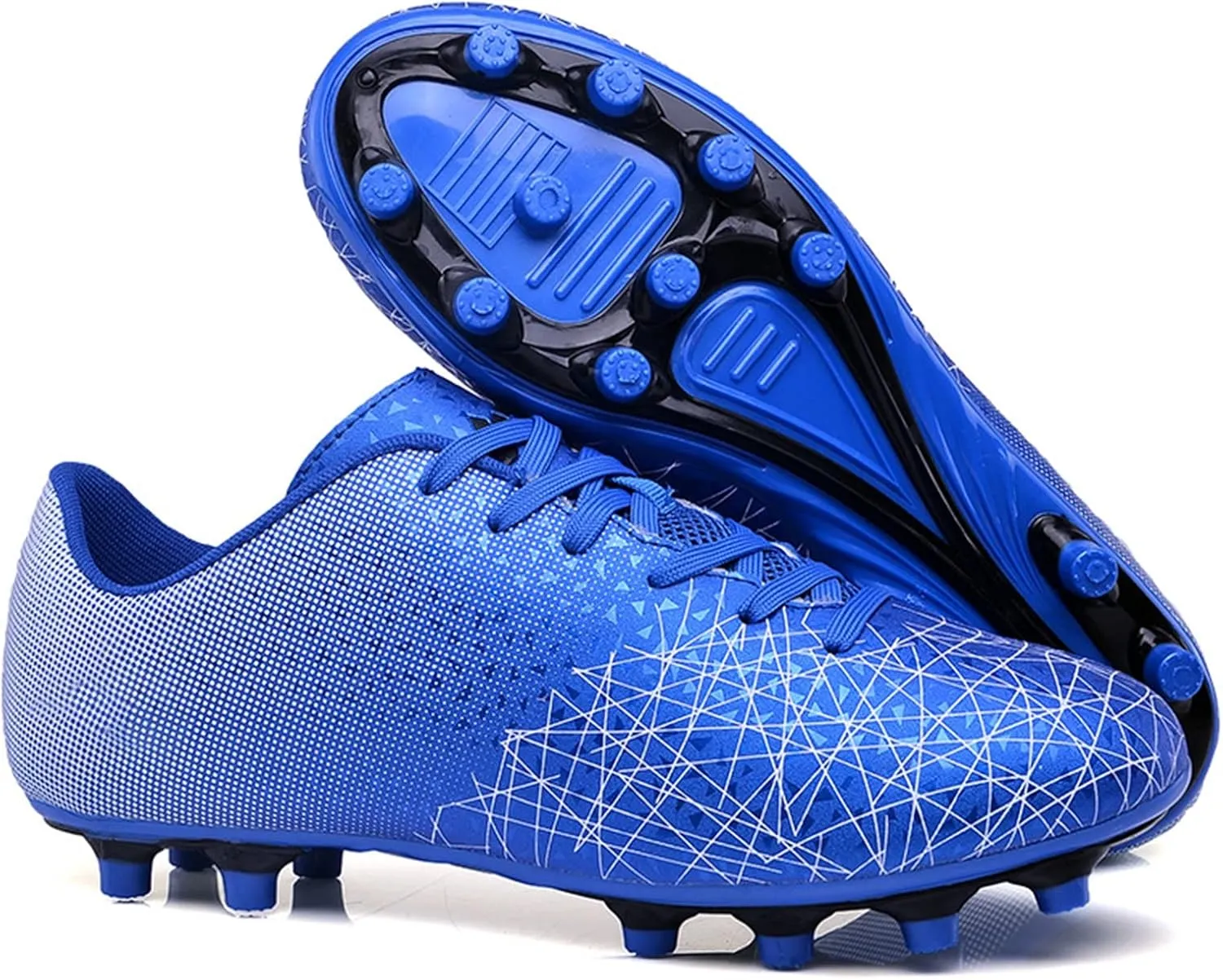 AIRFUL Football Boots Men's Breathable Turf Trainers Outdoor Cleats Professional Athletics Sneakers Teens Wear Resistence Soccer Shoes Non Slip (Color : G, Size : 10 Women/8.5 Men)