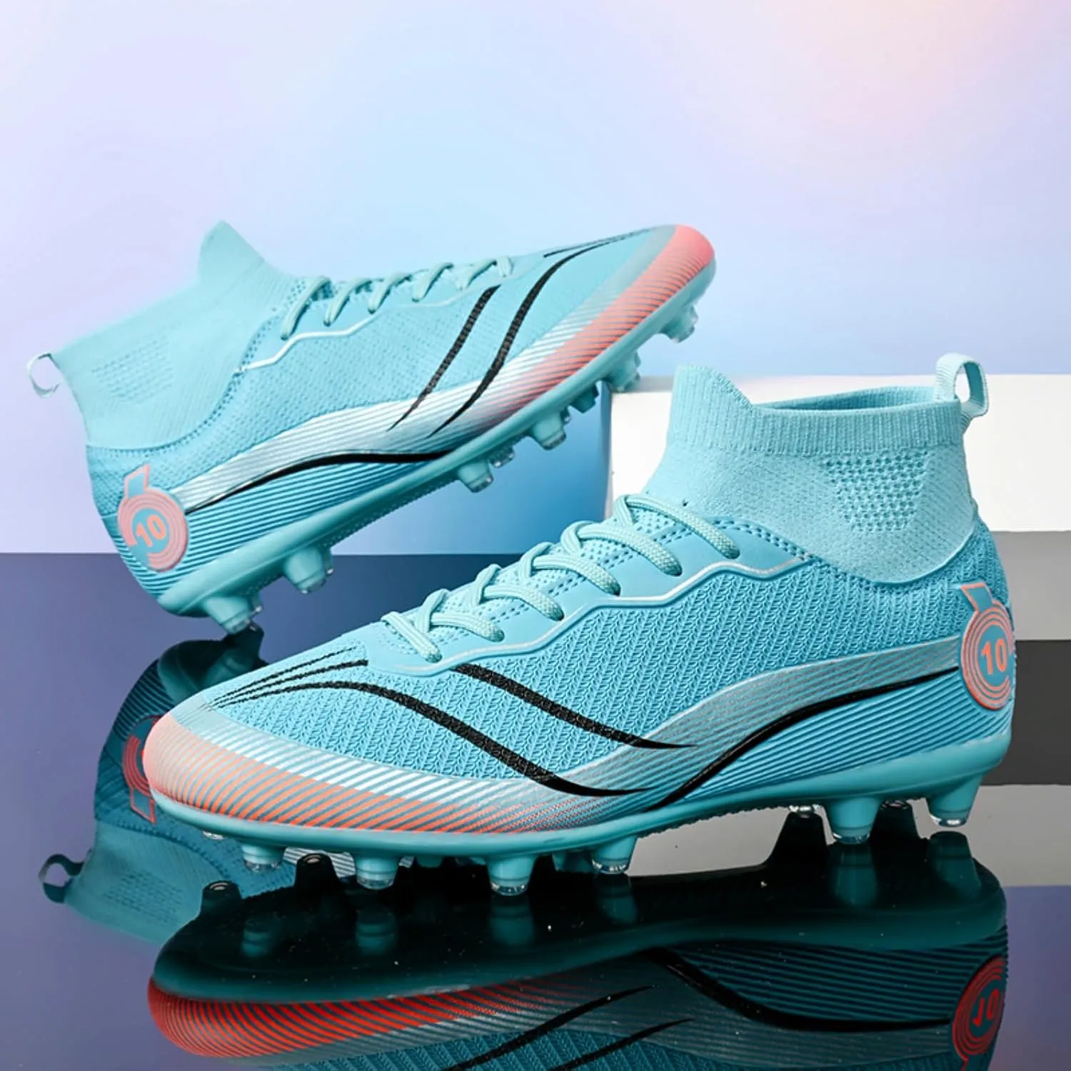 AMZ BSHIDA Soccer Cleats for Mens Turf Soccer Shoes Indoor Football Training Sneaker Size 6.5-11.5