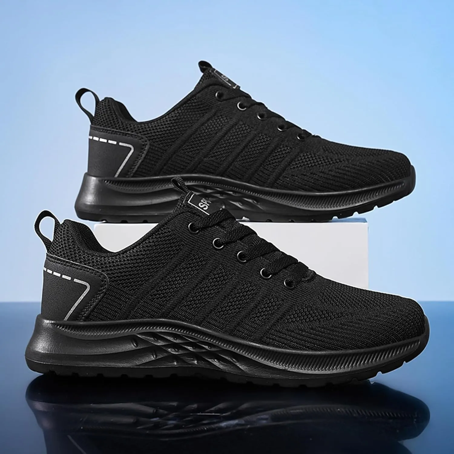 Arch Support Walking Shoes for Men Lightweight Breathable Walking Shoe Gym Tennis Soft Flat Soled Elderly Shoes