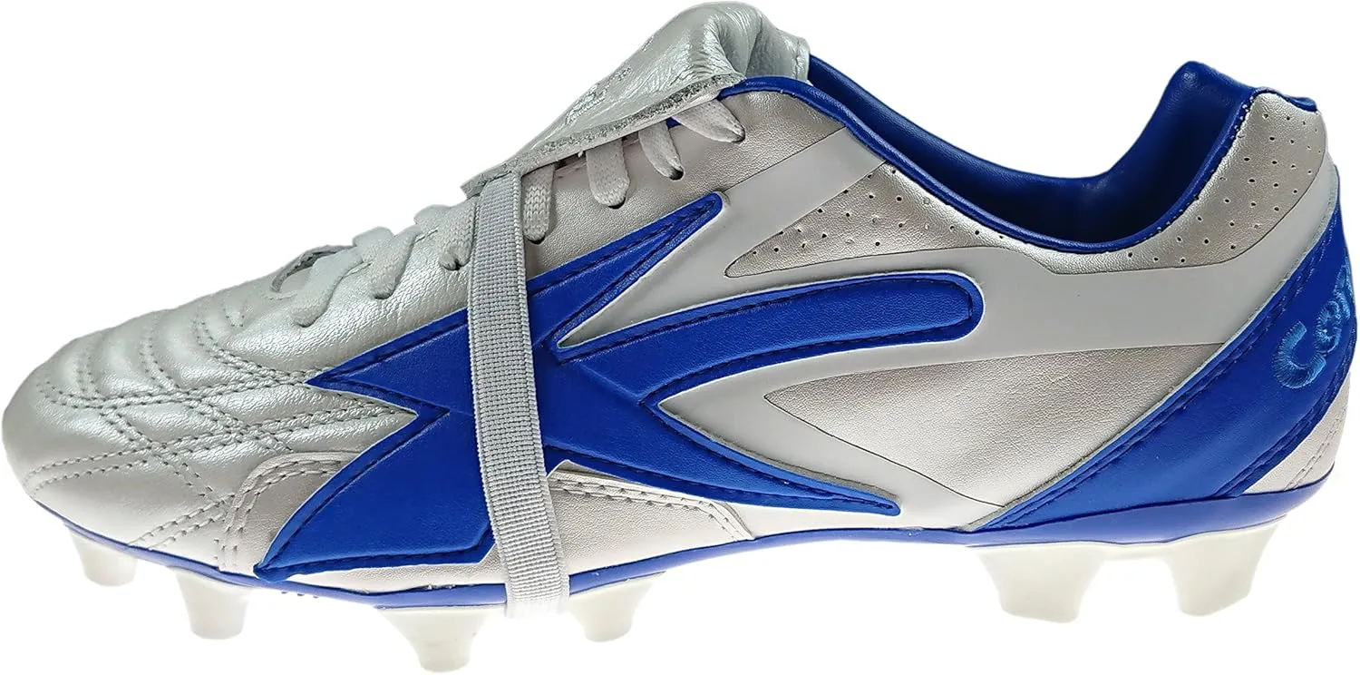 Authentic Concord Soccer Cleats Style S160XA Silver/Blue Firm Ground
