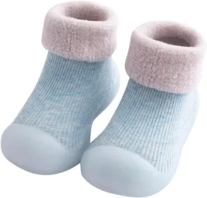 Baby Sock Shoes,Baby Boys Girls Slipper Soft Rubber Socks Shoes Sole Solid Toddler Kids Knit Stocking Warm Baby Shoes