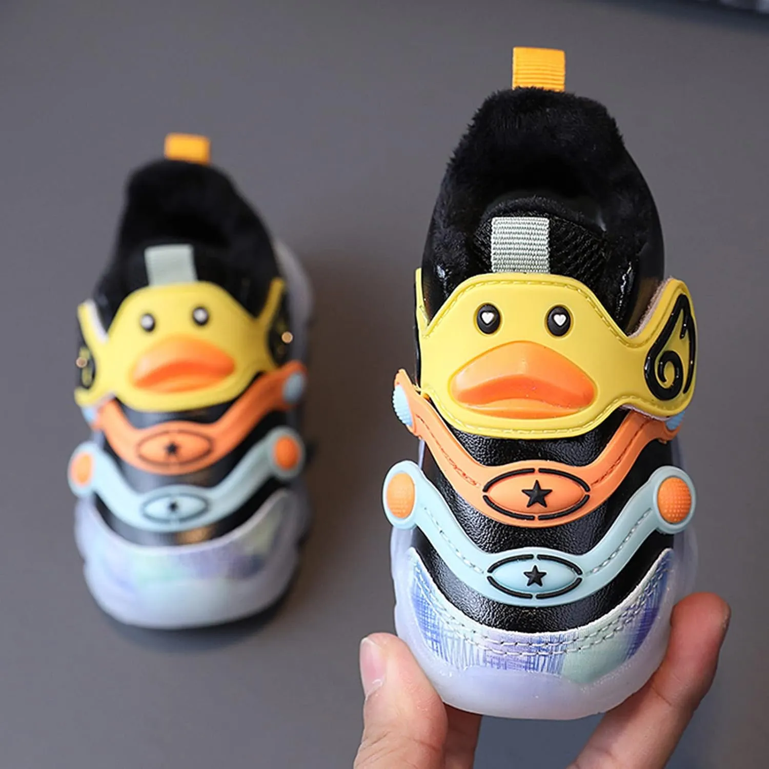 Black Shoes for Girls,Childre Boys Girls Sports Shoes Light Soft Bottom Non Slip White Shoes Glitter Sneakers 0-4 Year
