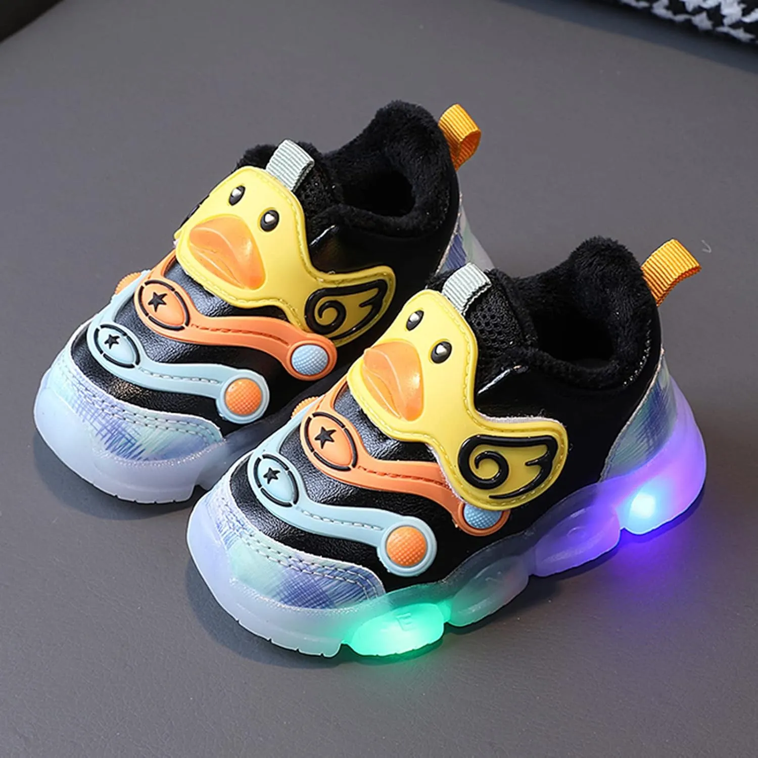 Black Shoes for Girls,Childre Boys Girls Sports Shoes Light Soft Bottom Non Slip White Shoes Glitter Sneakers 0-4 Year