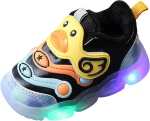 Black Shoes for Girls,Childre Boys Girls Sports Shoes Light Soft Bottom Non Slip White Shoes Glitter Sneakers 0-4 Year