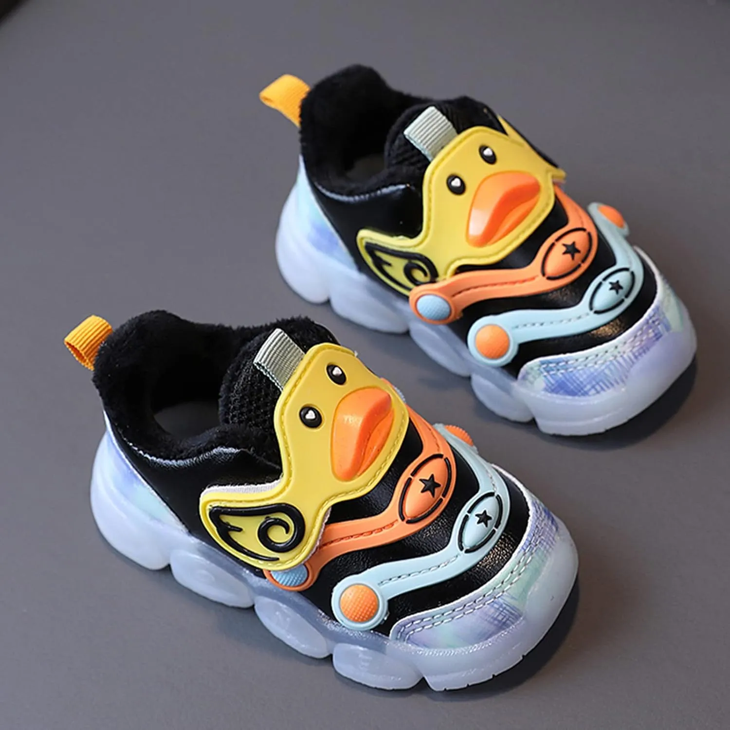 Black Shoes for Girls,Childre Boys Girls Sports Shoes Light Soft Bottom Non Slip White Shoes Glitter Sneakers 0-4 Year