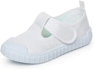 Boy's Girl's Classic Canvas T-Strap Fashion Sneaker Skate Tennis Shoes