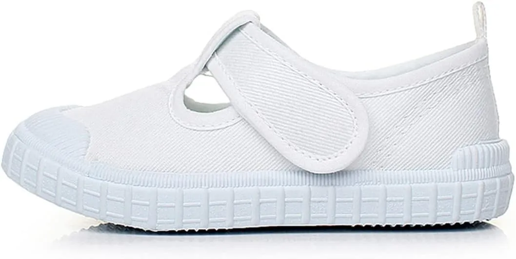Boy's Girl's Classic Canvas T-Strap Fashion Sneaker Skate Tennis Shoes
