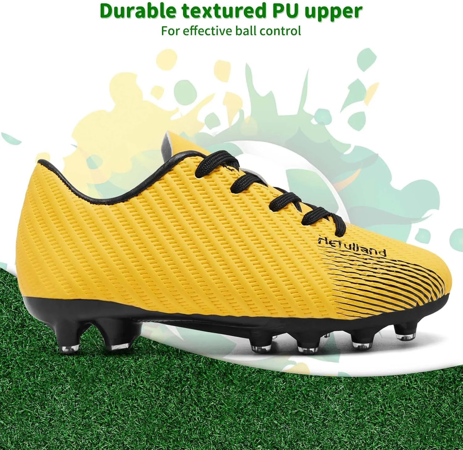 Boys Girls Soccer Cleats Youth Firm Groud Soccer Shoes Athletic Outdoor Training Football Cleats for Little/Big Kids