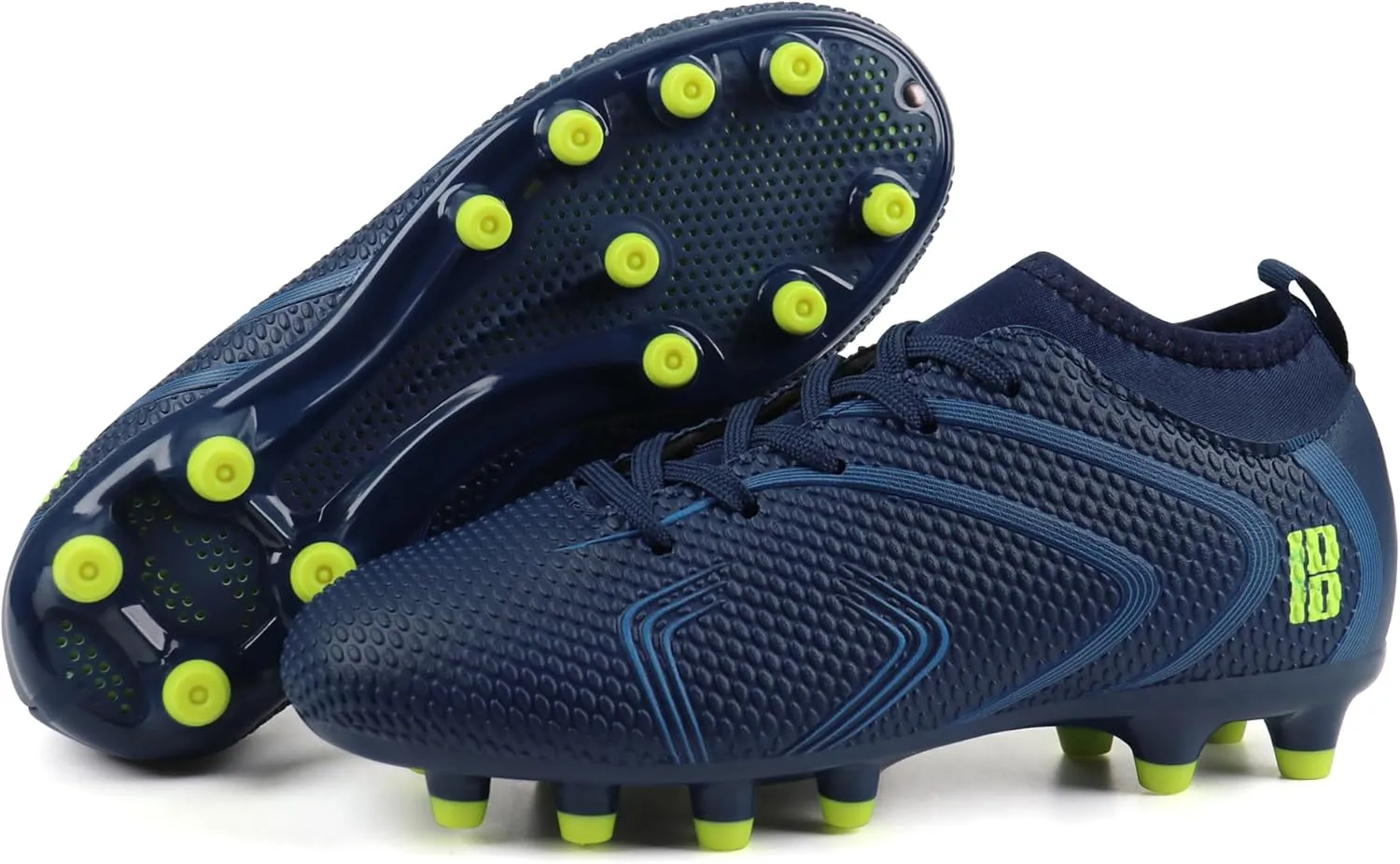 brooman Kids Firm Ground Soccer Cleats Boys Girls Outdoor Football Shoes