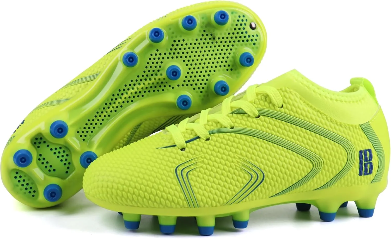 brooman Kids Firm Ground Soccer Cleats Boys Girls Outdoor Football Shoes