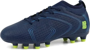 brooman Kids Firm Ground Soccer Cleats Boys Girls Outdoor Football Shoes