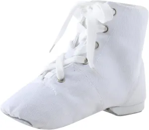 Canvas Lace-up Dance Shoes Flat Practice Jazz Dancing Boots for Girl Boy Split-Sole Dance Ballet Sneakers Shoes