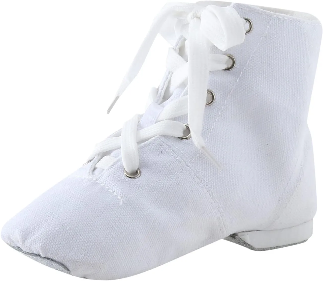 Canvas Lace-up Dance Shoes Flat Practice Jazz Dancing Boots for Girl Boy Split-Sole Dance Ballet Sneakers Shoes
