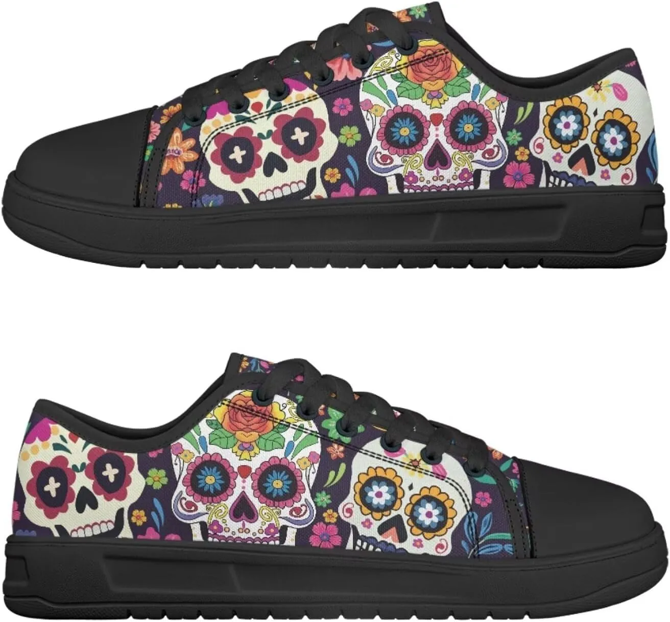Canvas Shoes for Women Classic Slip On Tennis Shoes Lace Up Low Top Design Sneakers