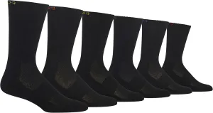 Chaps Sport Cushioned Repreve Athletic Socks-6 Pair Pack-Breathable Front Mesh and Arch Support, Men's Shoe Size: 6-12