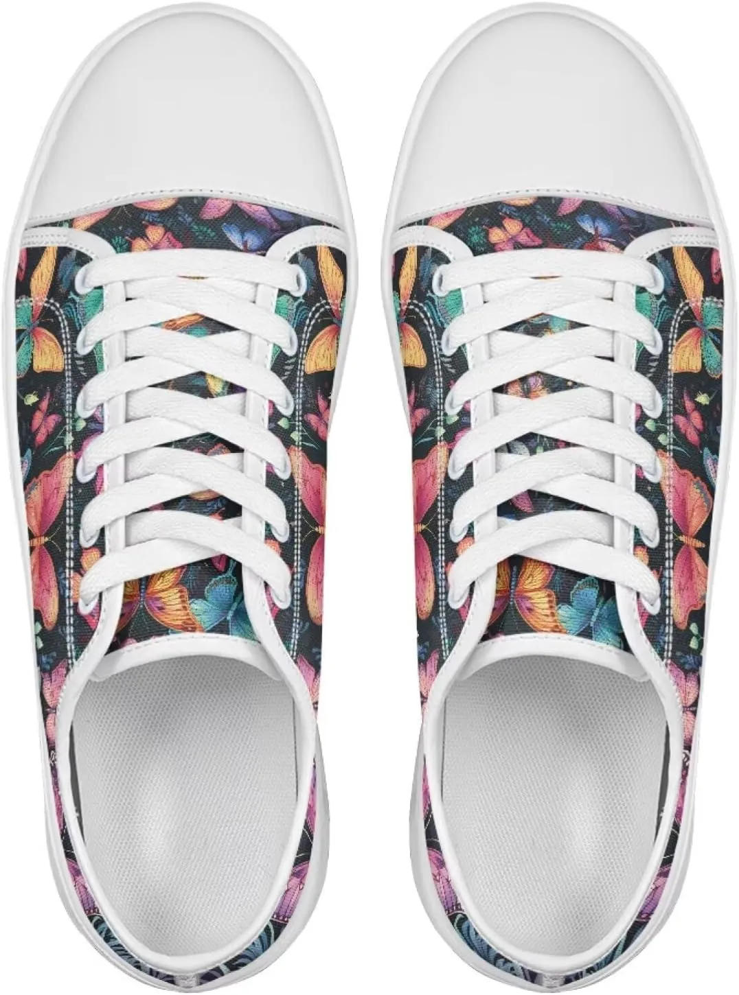 Classic Canvas Shoes Womens Platform Sneakers Low Top Lace Up Casual Tennis Athletic Shoe
