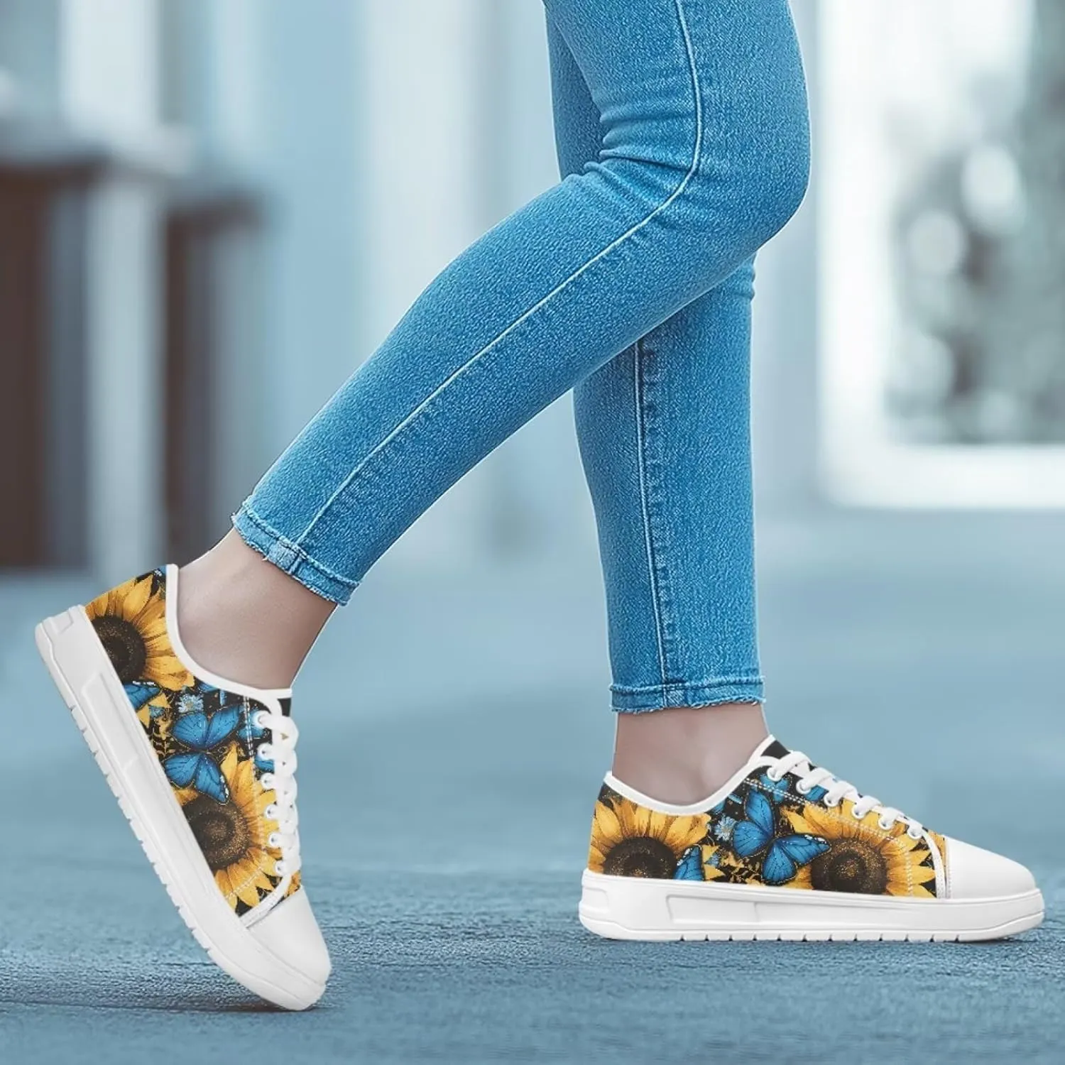Classic Canvas Shoes Womens Platform Sneakers Low Top Lace Up Casual Tennis Athletic Shoe