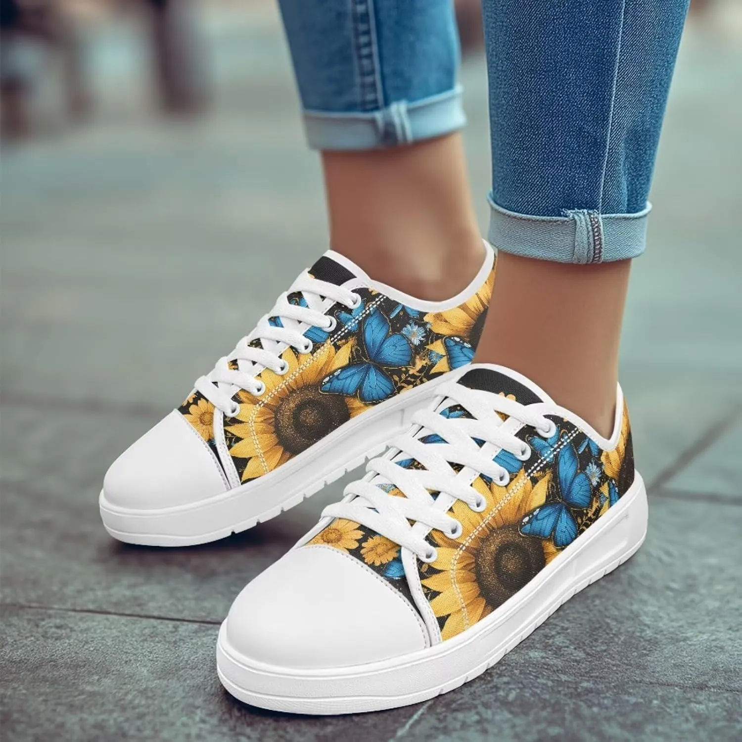 Classic Canvas Shoes Womens Platform Sneakers Low Top Lace Up Casual Tennis Athletic Shoe