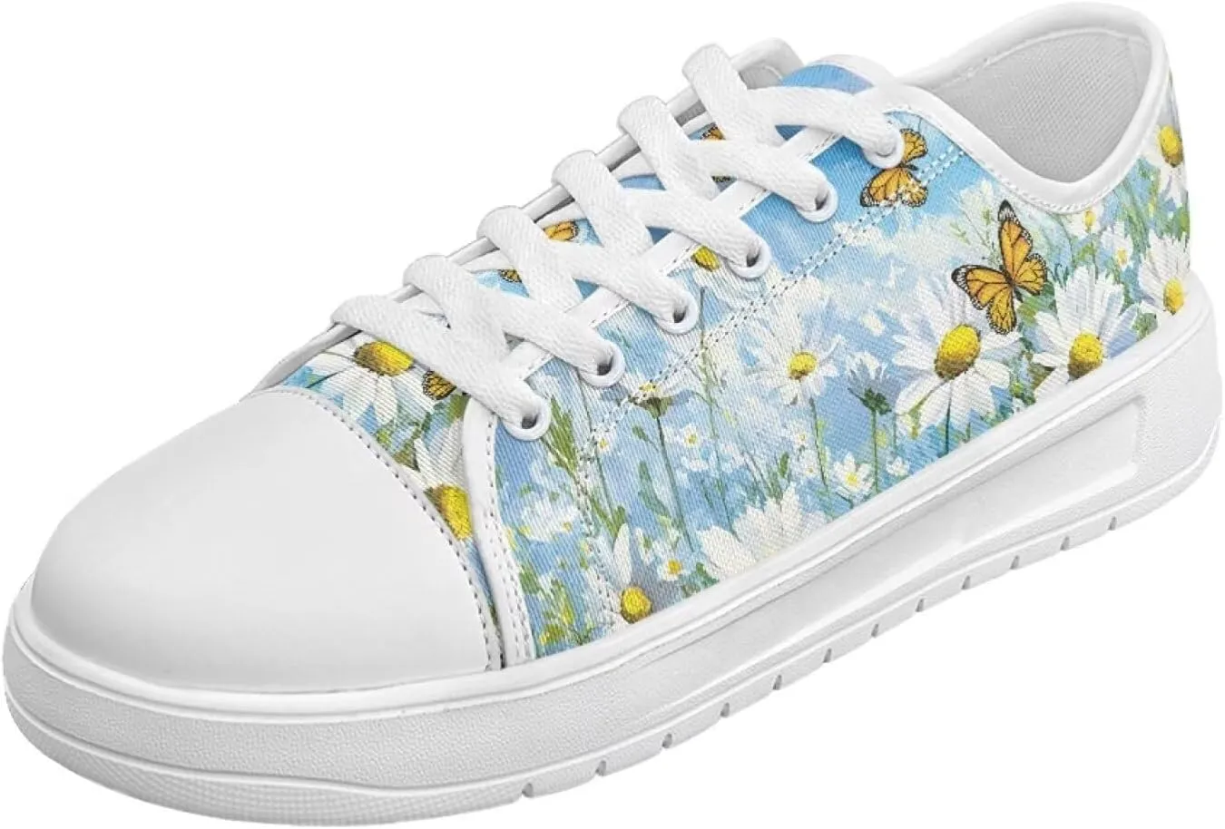 Classic Canvas Shoes Womens Platform Sneakers Low Top Lace Up Casual Tennis Athletic Shoe