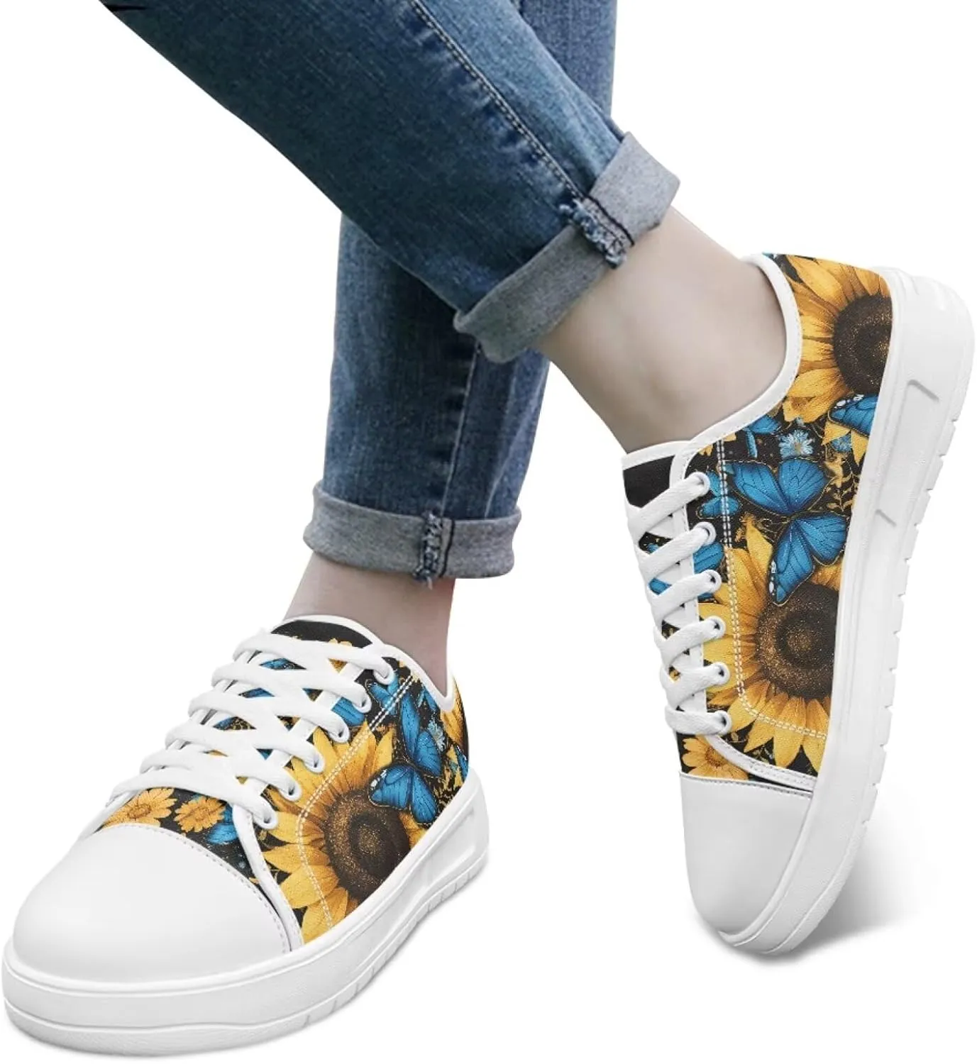 Classic Canvas Shoes Womens Platform Sneakers Low Top Lace Up Casual Tennis Athletic Shoe