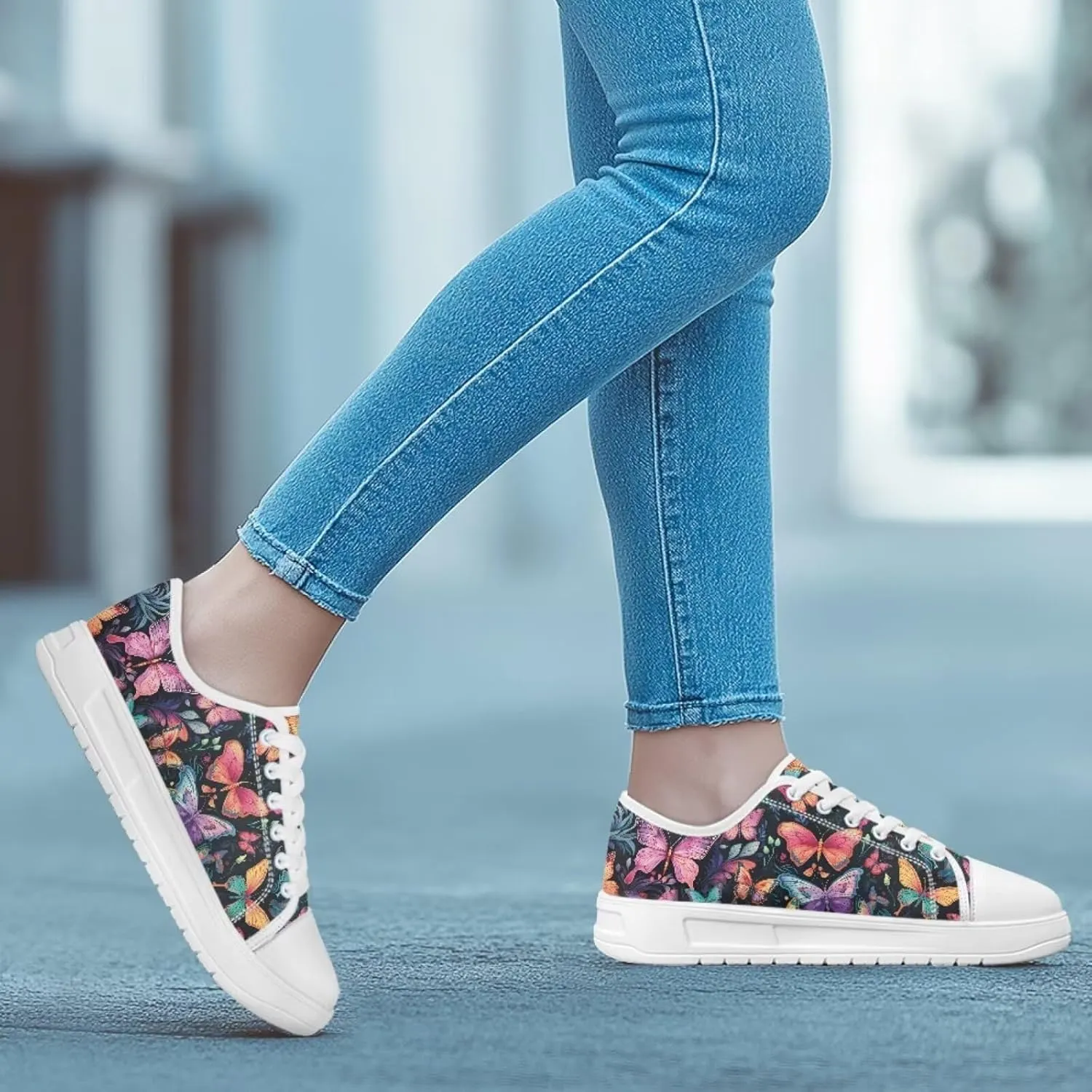 Classic Canvas Shoes Womens Platform Sneakers Low Top Lace Up Casual Tennis Athletic Shoe