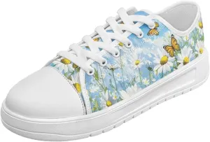 Classic Canvas Shoes Womens Platform Sneakers Low Top Lace Up Casual Tennis Athletic Shoe