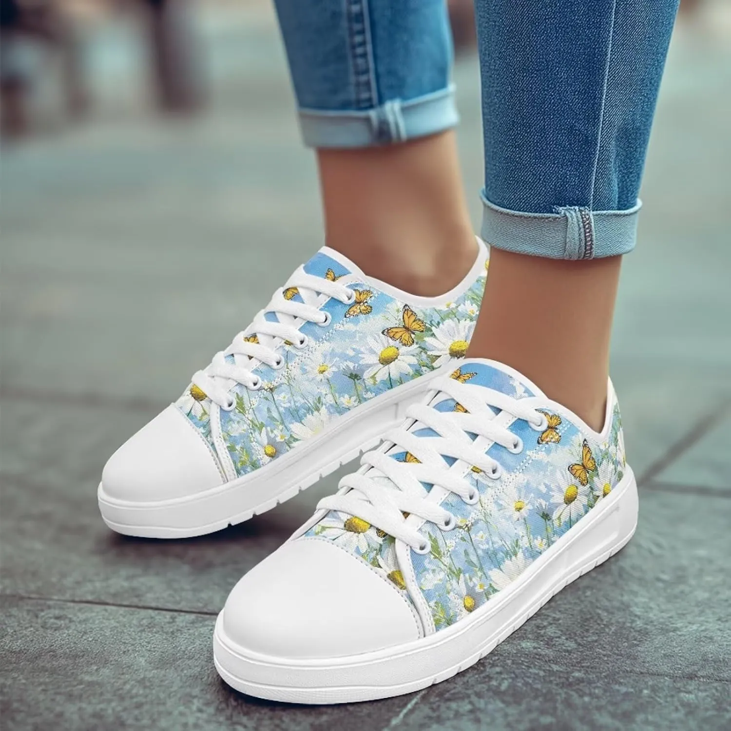Classic Canvas Shoes Womens Platform Sneakers Low Top Lace Up Casual Tennis Athletic Shoe
