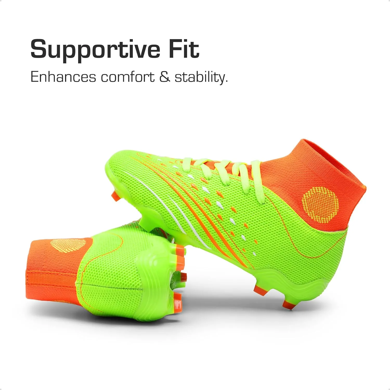 DREAM PAIRS Boys Girls Football Cleats Youth Firm Groud Outdoor Trainning Athletic Sport High Top Soccer Shoes for Little/Big Kid