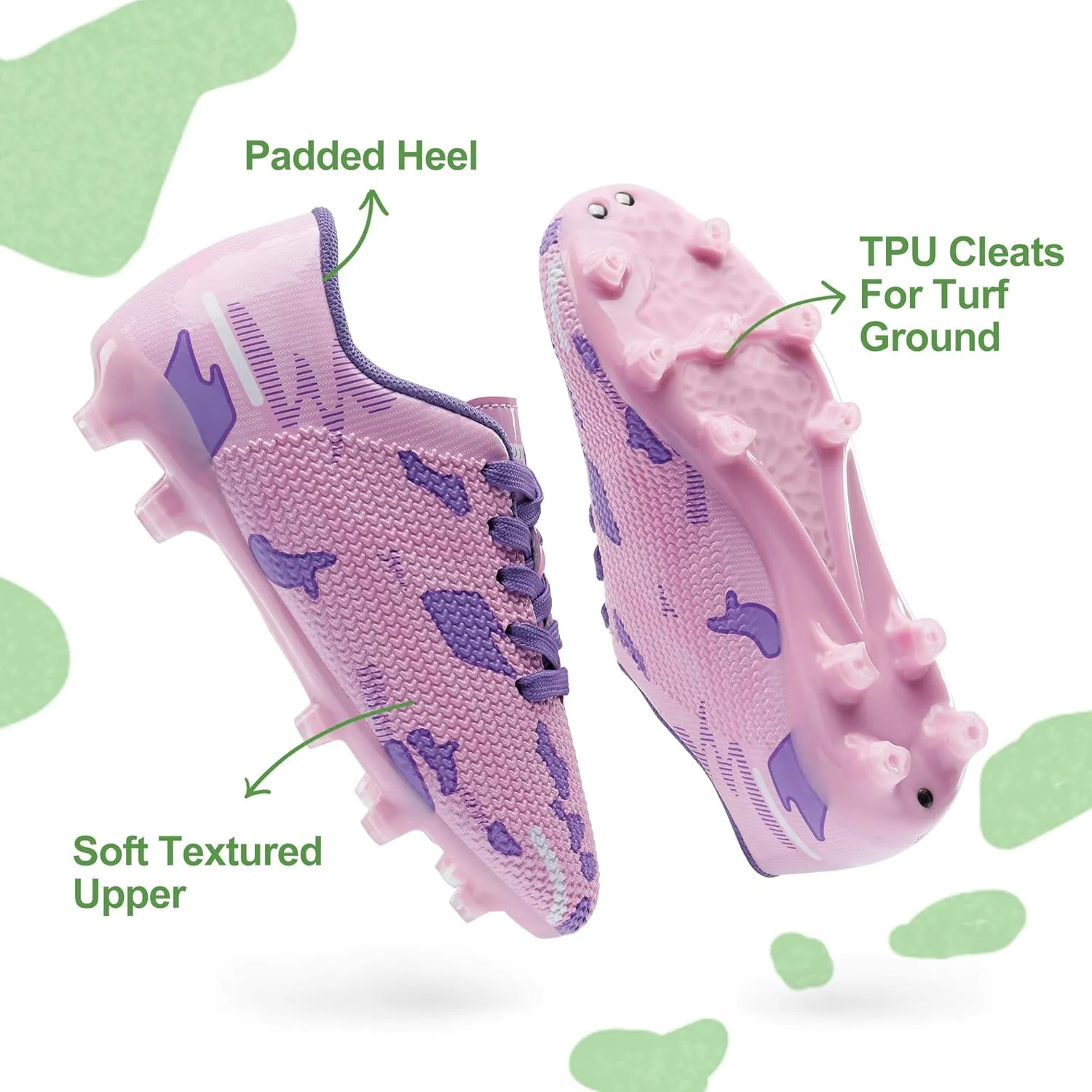DREAM PAIRS Boys Girls Soccer Cleats Kids Football Shoes for Little/Big Kid