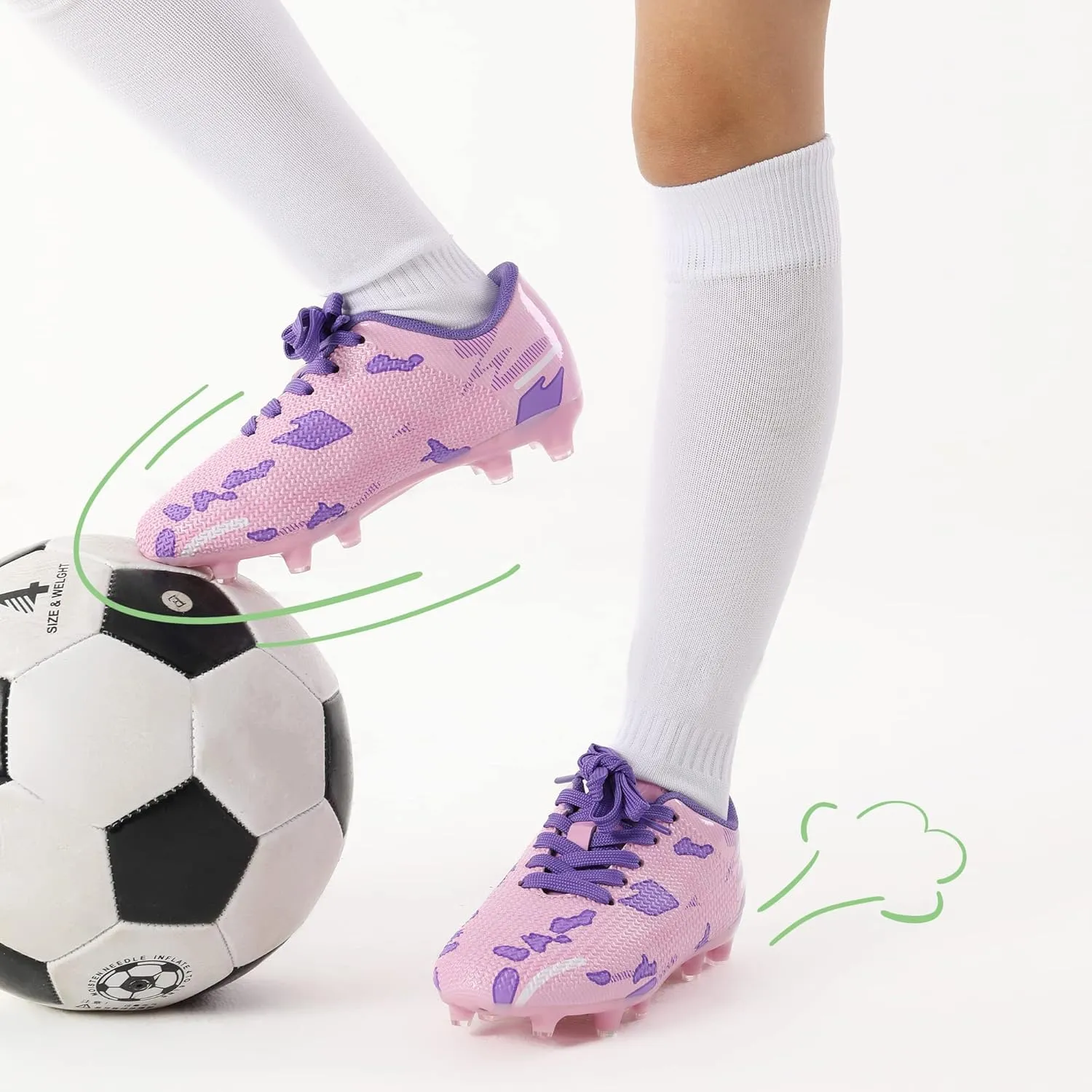 DREAM PAIRS Boys Girls Soccer Cleats Kids Football Shoes for Little/Big Kid
