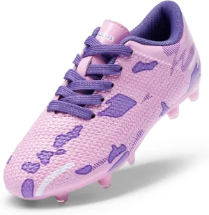 DREAM PAIRS Boys Girls Soccer Cleats Kids Football Shoes for Little/Big Kid