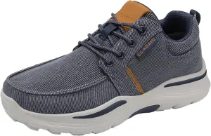 Eliogn Men's Platform Casual Canvas Shoes Non-Slip Fashion Walking Shoes Lightweight Classic Casual Shoes