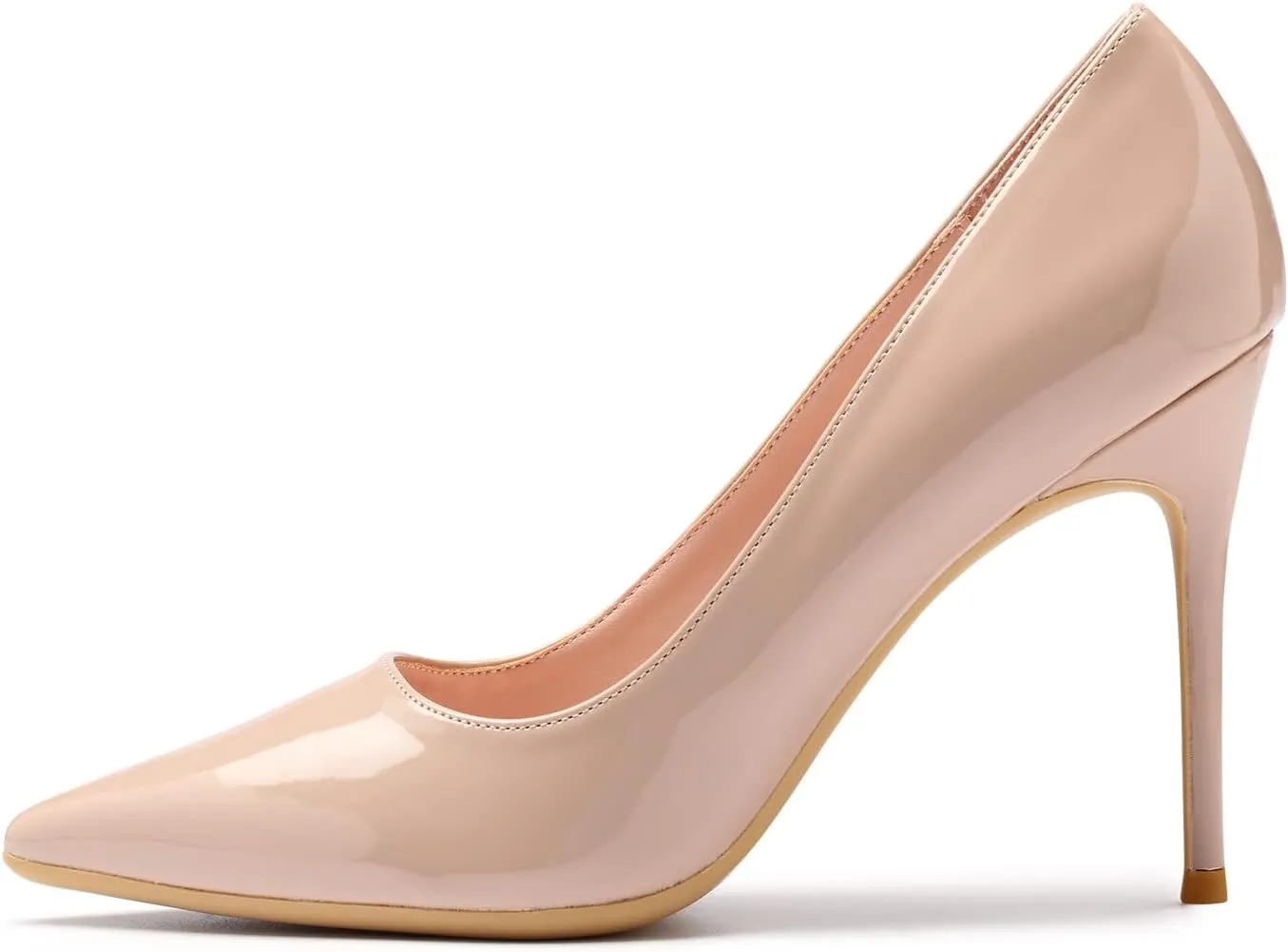 Elisabet Tang High Heels, Womens Pointed Toe Slip on Stilettos Party Wedding Pumps Basic Shoes
