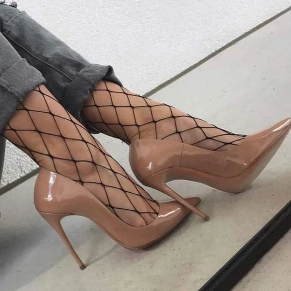 Elisabet Tang High Heels, Womens Pointed Toe Slip on Stilettos Party Wedding Pumps Basic Shoes