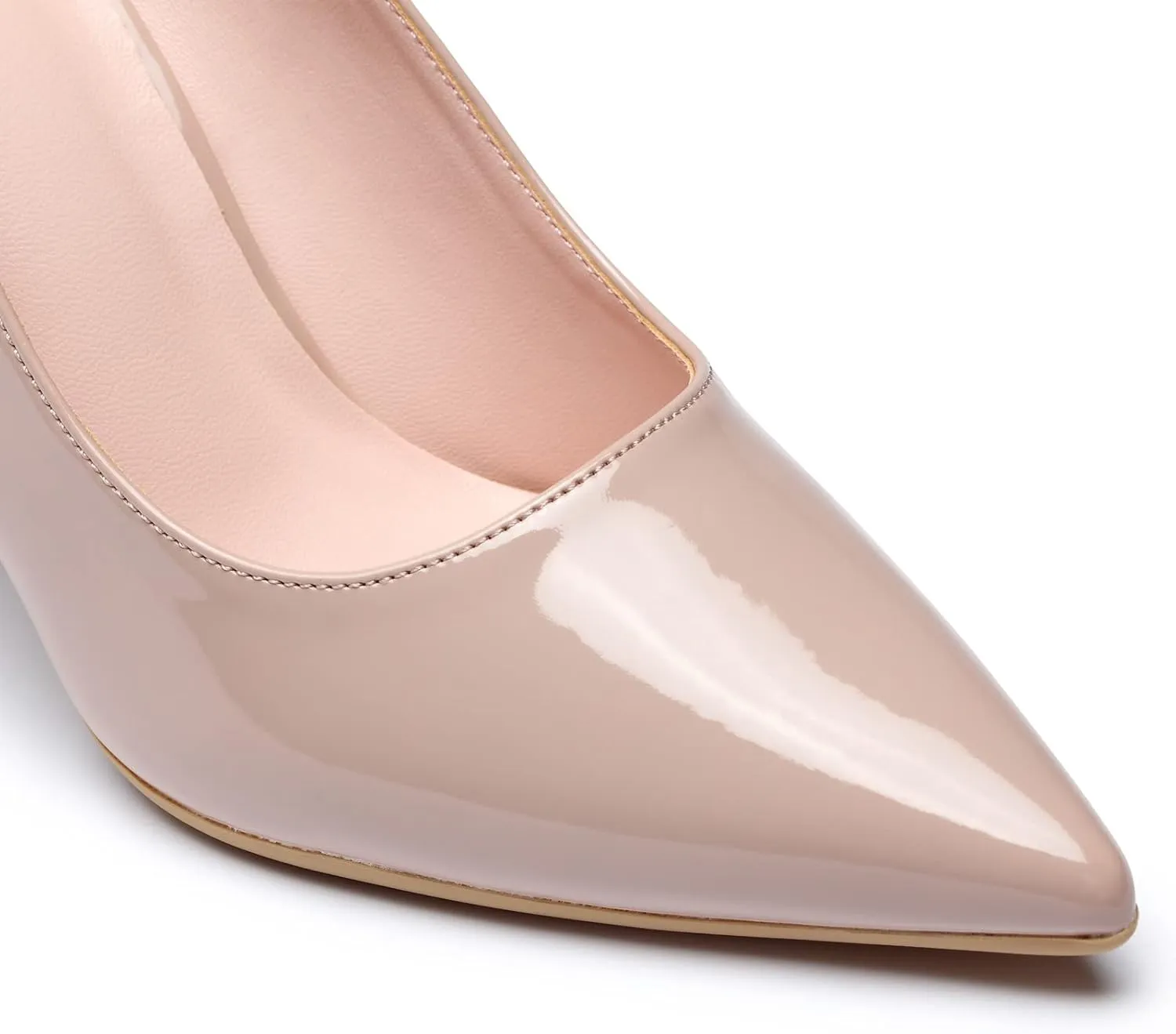 Elisabet Tang High Heels, Womens Pointed Toe Slip on Stilettos Party Wedding Pumps Basic Shoes