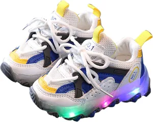 Girls Boys Sneakers Toddler Light Up Shoes Baby Lightweight Flashing Walking Shoes Athletic Running Shoe Cute