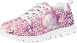 Girls Running Sports Shoes Breathable School Athletic Shoes for Little Girl