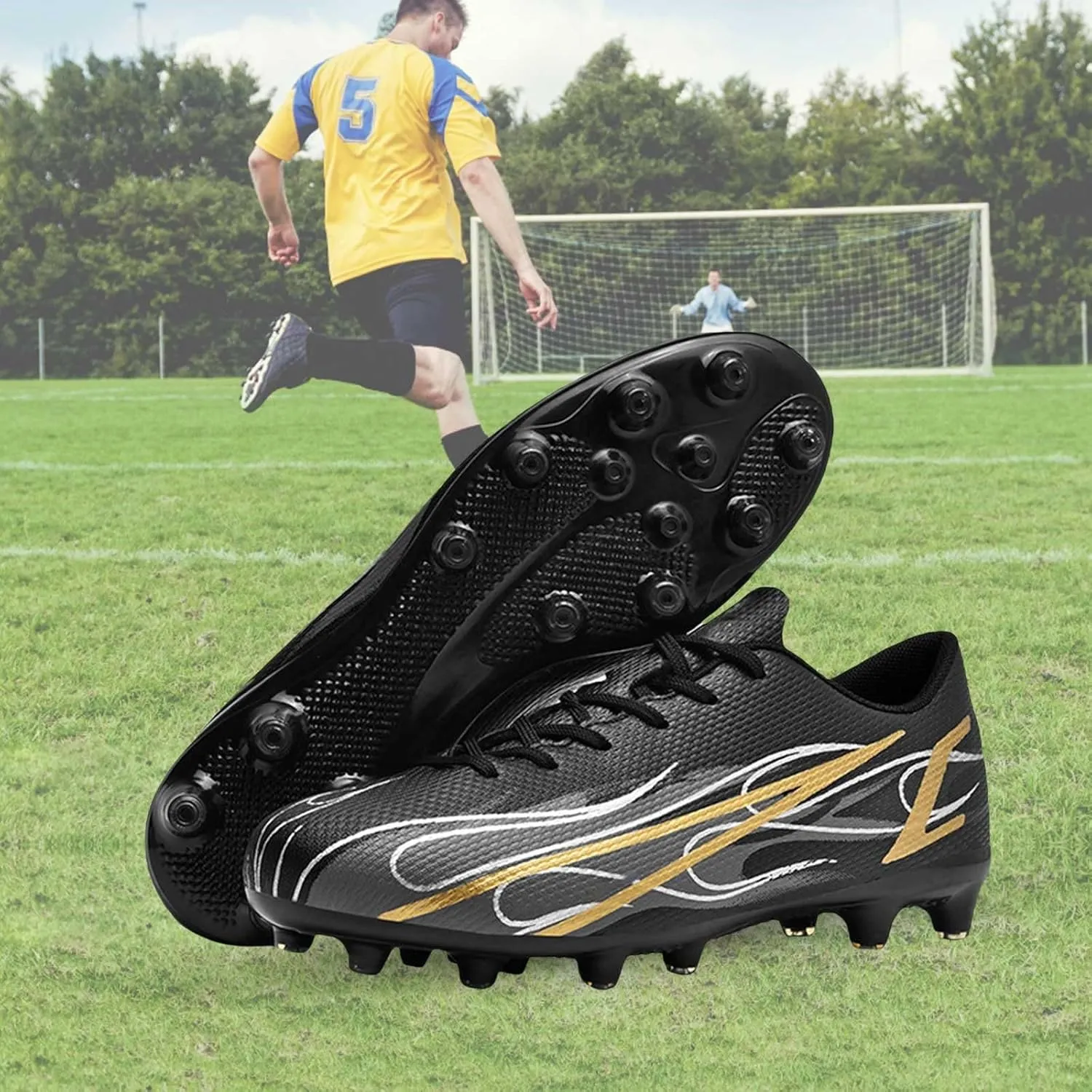 Girls Soccer Cleats Kids Outdoor/Indoor Football Trainning Shoes Athletic Shoes Football Cleats Boys Sneakers