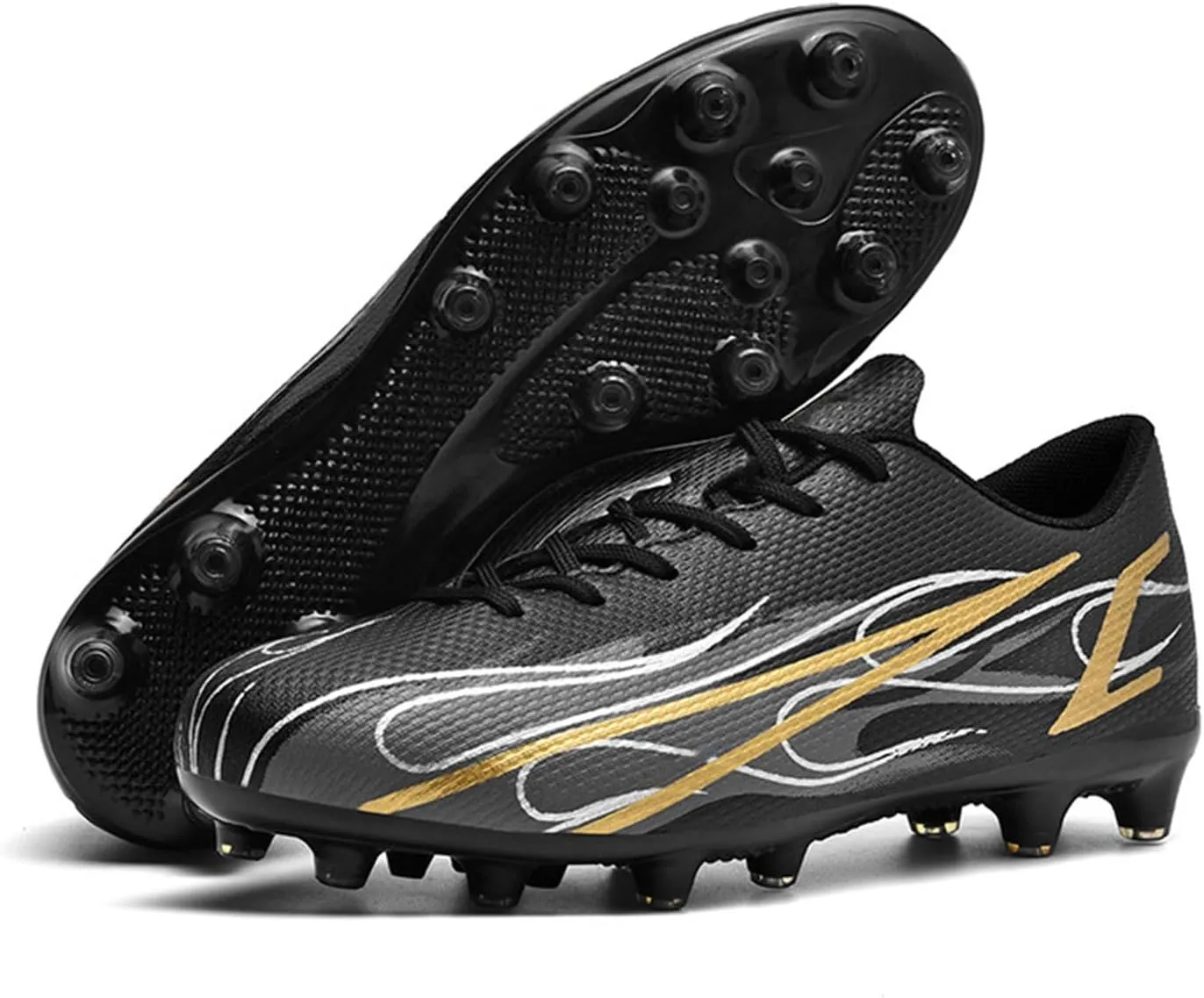 Girls Soccer Cleats Kids Outdoor/Indoor Football Trainning Shoes Athletic Shoes Football Cleats Boys Sneakers