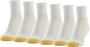 GOLDTOE Women's Half Cushion Sport Quarter Socks with Mesh, 6-Pairs