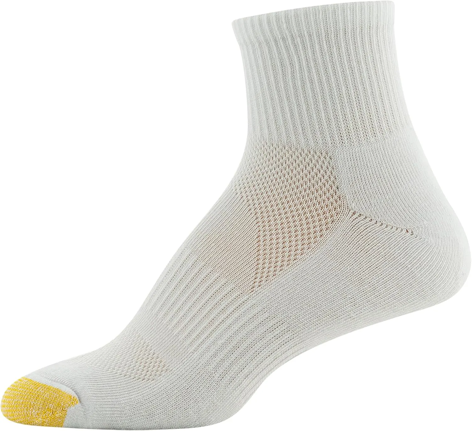 GOLDTOE Women's Half Cushion Sport Quarter Socks with Mesh, 6-Pairs