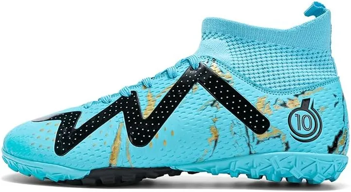 High-top Large Size Ground Men's Soccer Spikes Professional Soccer Shoes Broken Spikes Non-Slip Wider Training Outdoor Sports Shoes