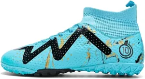 High-top Large Size Ground Men's Soccer Spikes Professional Soccer Shoes Broken Spikes Non-Slip Wider Training Outdoor Sports Shoes