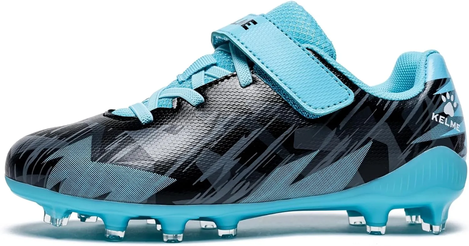 KELME Kids Soccer Cleats, Boys Girls Firm/Artificial Ground Shoes, Outdoor Football Baseball