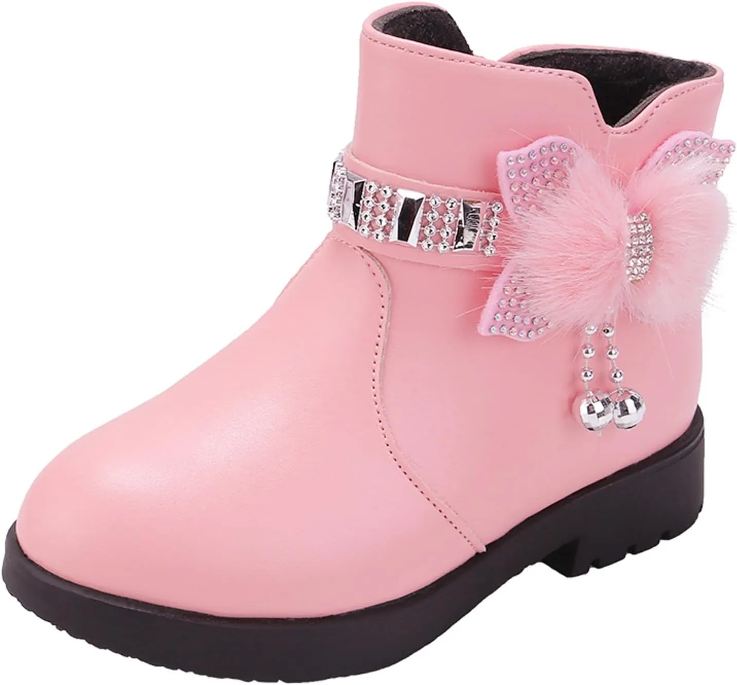 Kids Little Big Girls Boots Lace-Up/Zipper Outdoor Ankle Shoes Ankle Boots Toddler Winter boots Size 2 3 4 5 6 7 8
