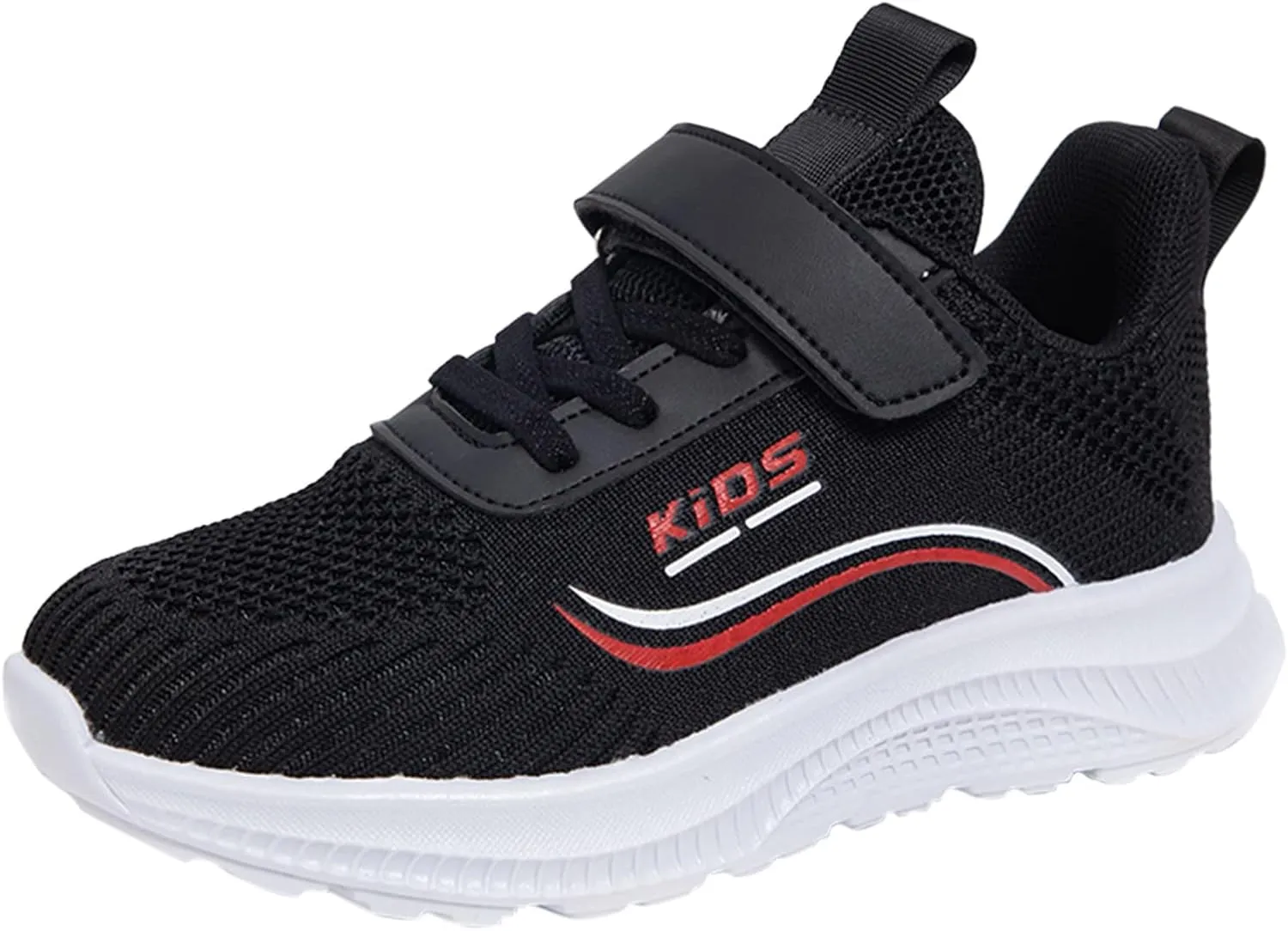 Kids Running Shoes Lightweight Breathable Elastic Adjustable Strap Soft Sole Anti Slip Tennis Shoes for Toddler