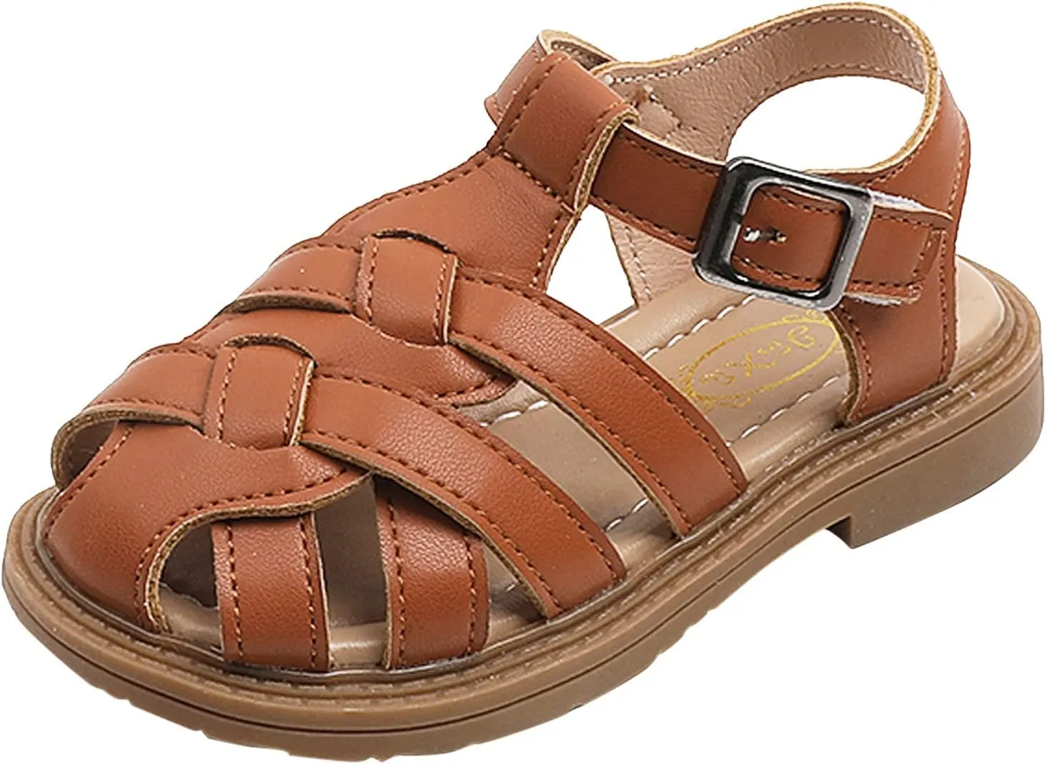 Kids Sandals for Girls Girls Sandals Toddler Little Kid Closed Toe T Strap Flats Kids Comfortable Sandals