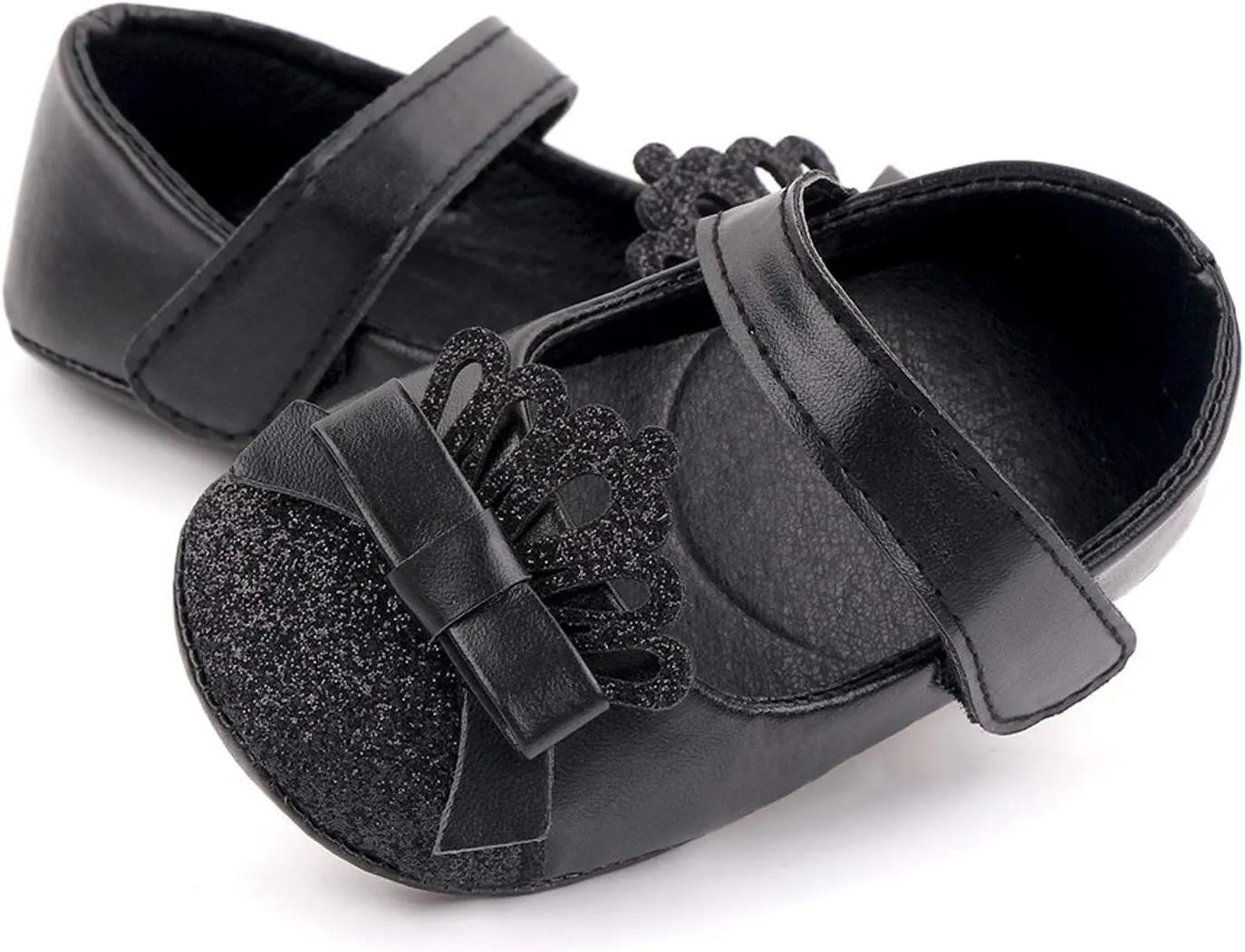 Kids Slip on Shoes Kids Shoe First Crown Soft Leather Girls Walking Toddler Princess Dress Shoes Size 5 Girls