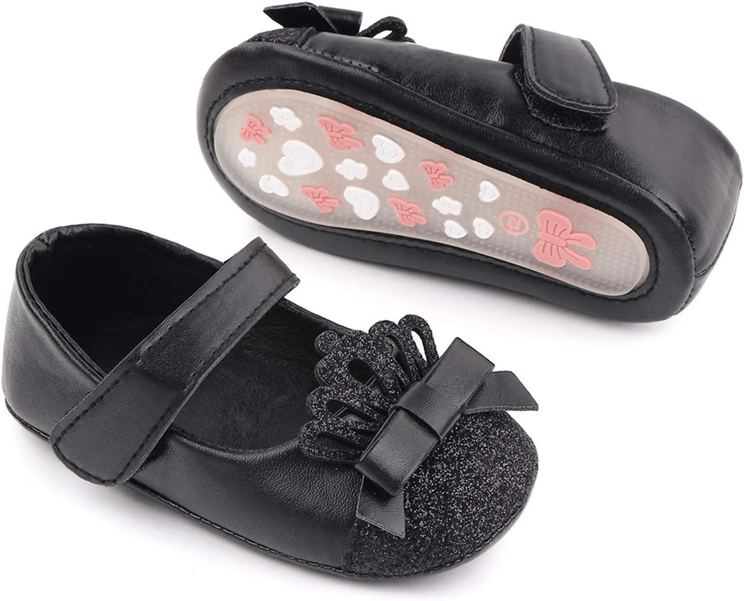 Kids Slip on Shoes Kids Shoe First Crown Soft Leather Girls Walking Toddler Princess Dress Shoes Size 5 Girls
